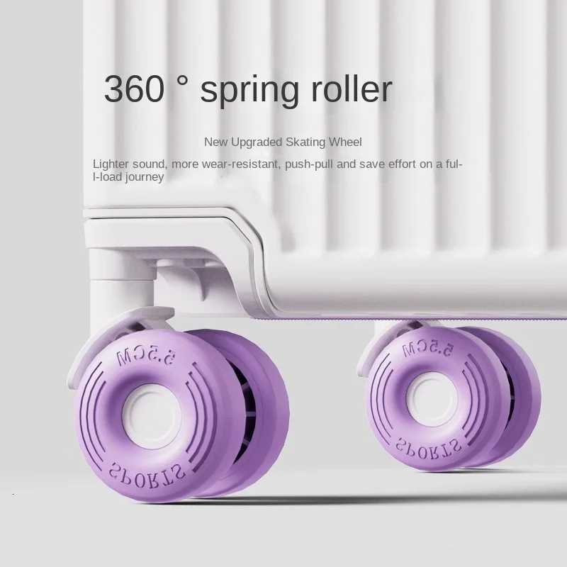 Wide Handle Suitcase Large Capacity Anti Scratch Luggage Front Opening Travel Case Multifunctional Trolley SuitcaseW251027