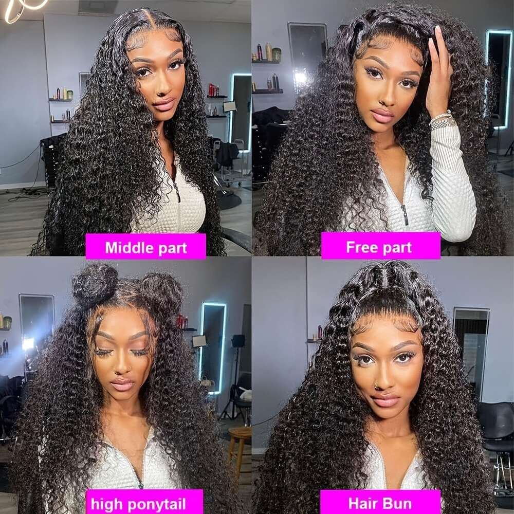 Natural Look Frontal Wig With Pre-Plucked Baby Hair, 13X4 HD Transparent Lace Frontal, Voluminous Waves For Women Men,