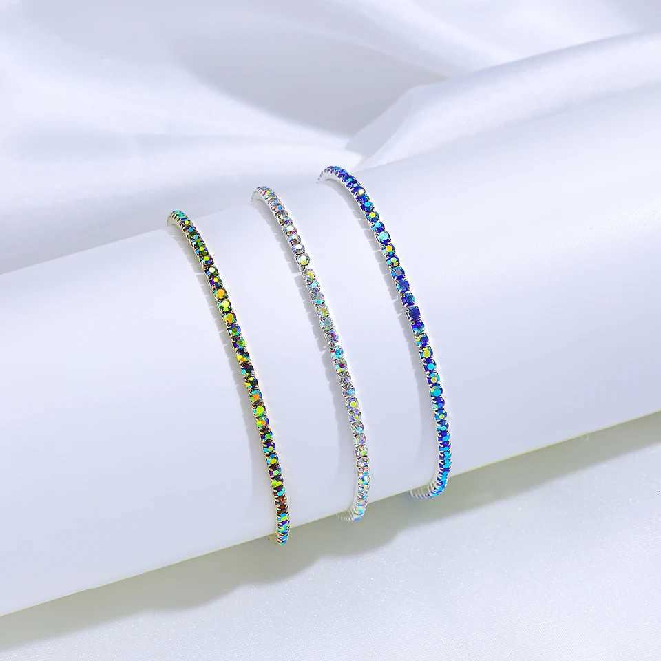 3PCS Colorf Crystal Elastic Fashion Bracet On Hand For Wen Jewelry Party Gift Girl Whosa Bangs ShipW251027