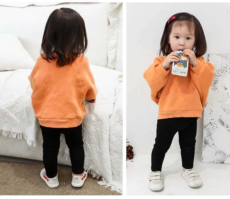 Childrens Autumn Winter Trendy Kids Boys Girls Leggings Plush Thick Pants Keep Warm Trousers Wear Versatile Threaded PantsT251027
