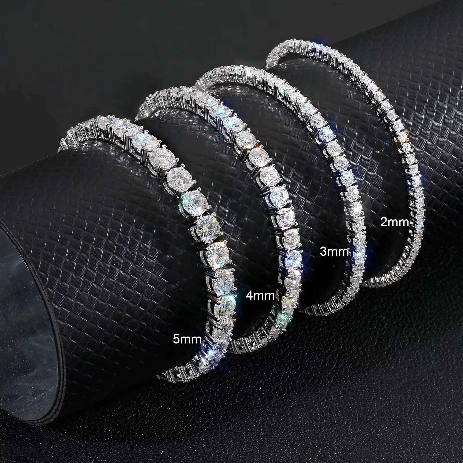 Wholesale Price Moissanite Diamond VVS Chain 2mm 3mm 4mm 5mm 925 Sterling Silver Men Women Iced Out Tennis Bracelets Necklaces