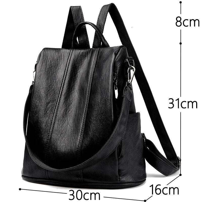 High Quality PU Leather Fashion Designer Women's Bag Large Capacity Backpack