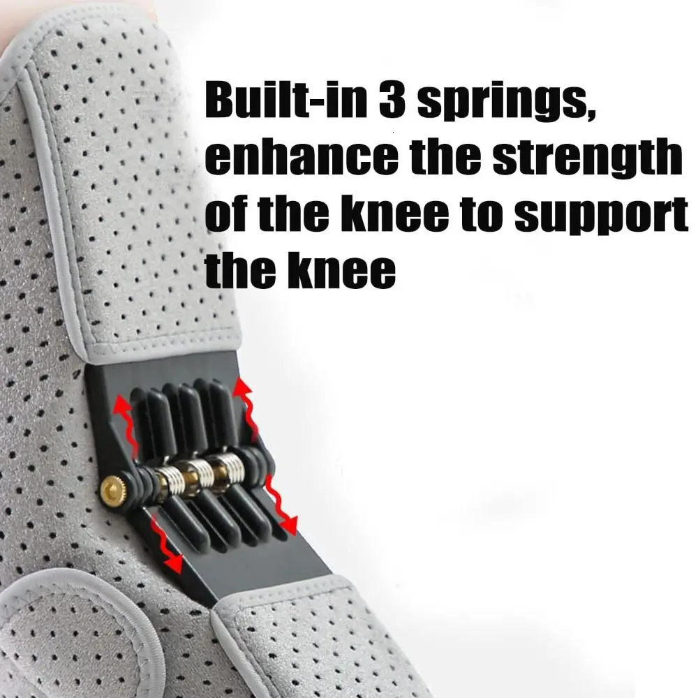 with Powerful Rebound Springs Knee Assistive Device Breathable NonSlip Knee Booster Adjustable Spring Stabilizer 251023