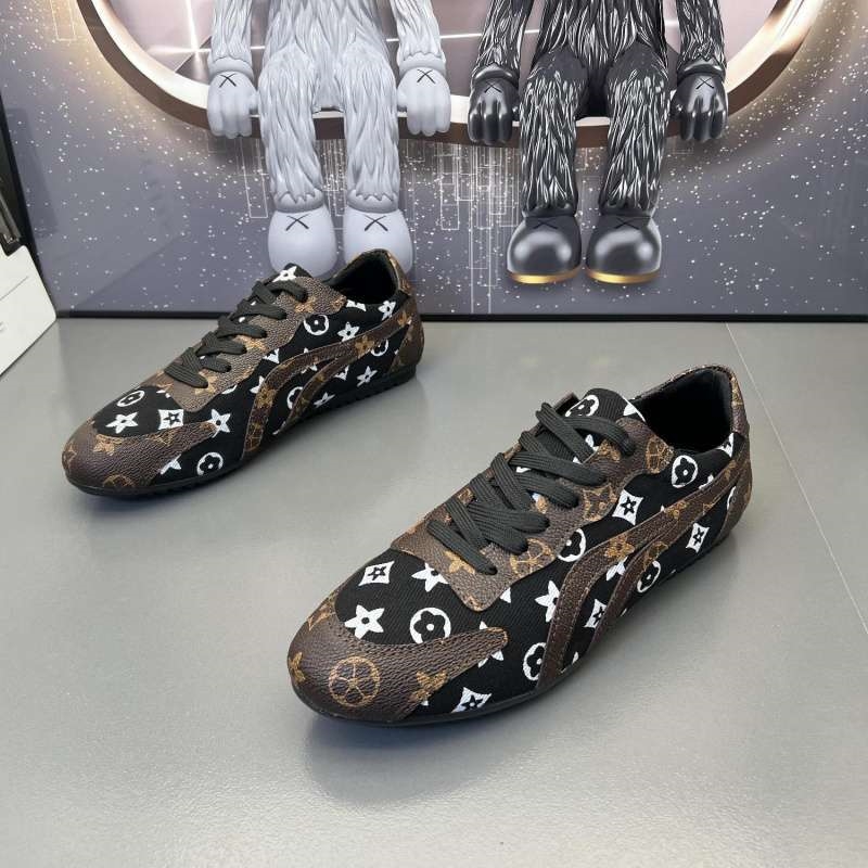 Free shipping new men's casual shoes with lace up fashion printed board shoes black and white 38-44