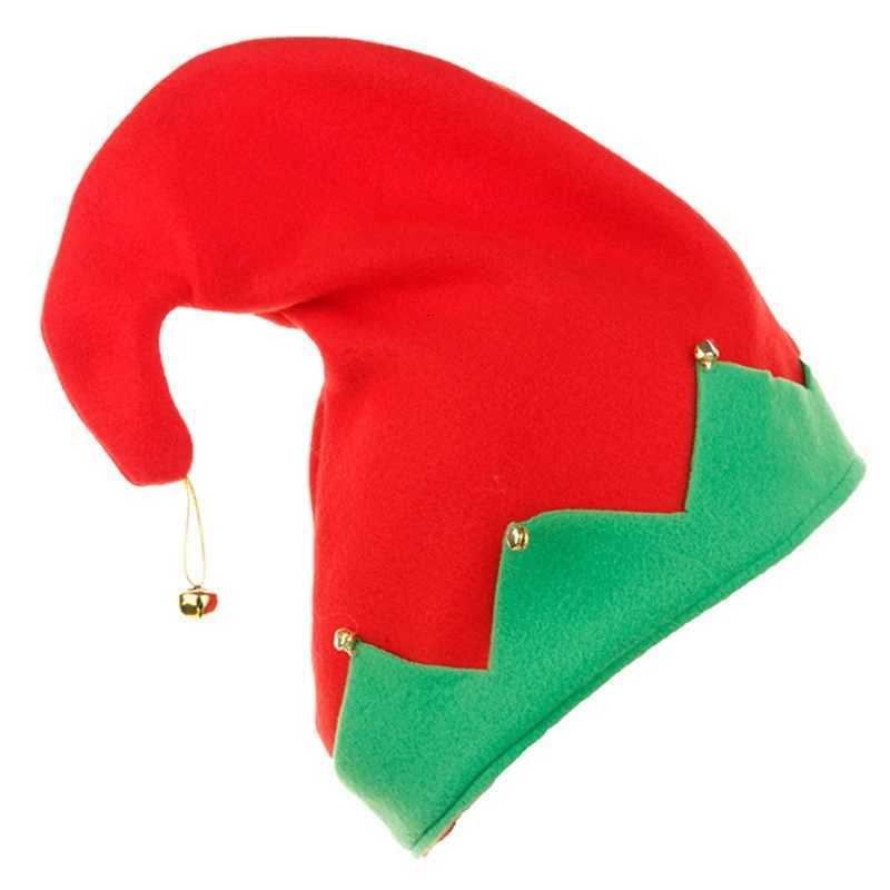 Elf Hats Plush Made for Boys Girls Caps for Festive Christmas Eve Santa Hats with Metal Made Bell Ornament at the TopW251027