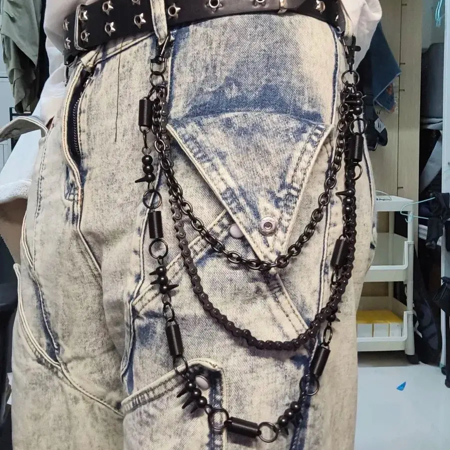 fashion bag chain Gothic keychain mens and womens trouser chains punk hip hop denim waist chain accessories 251023