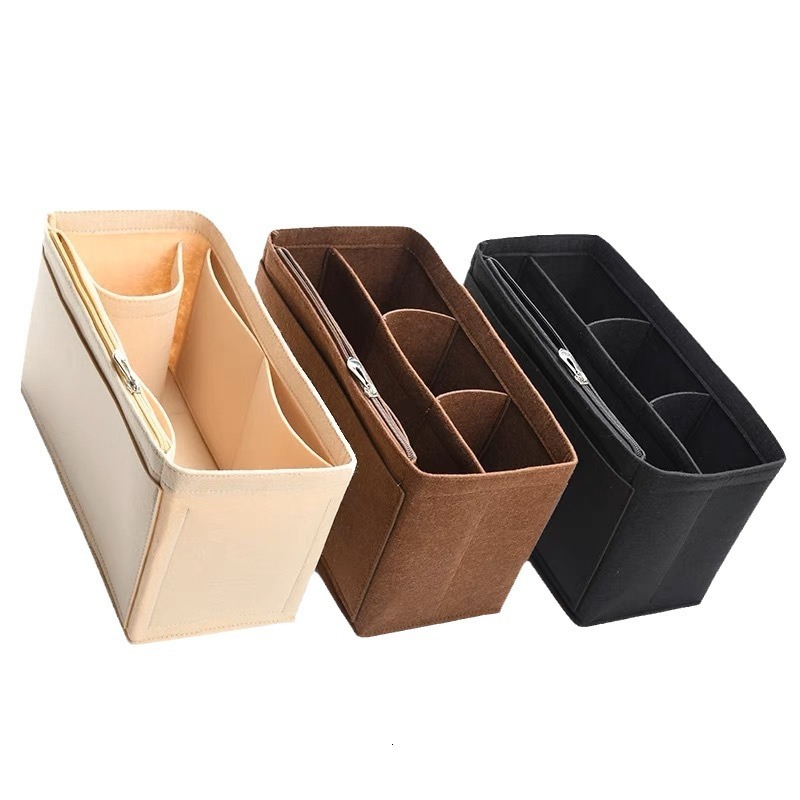 Designer's new handbag inner bag with central elastic lining, mommy bag, felt inner bag