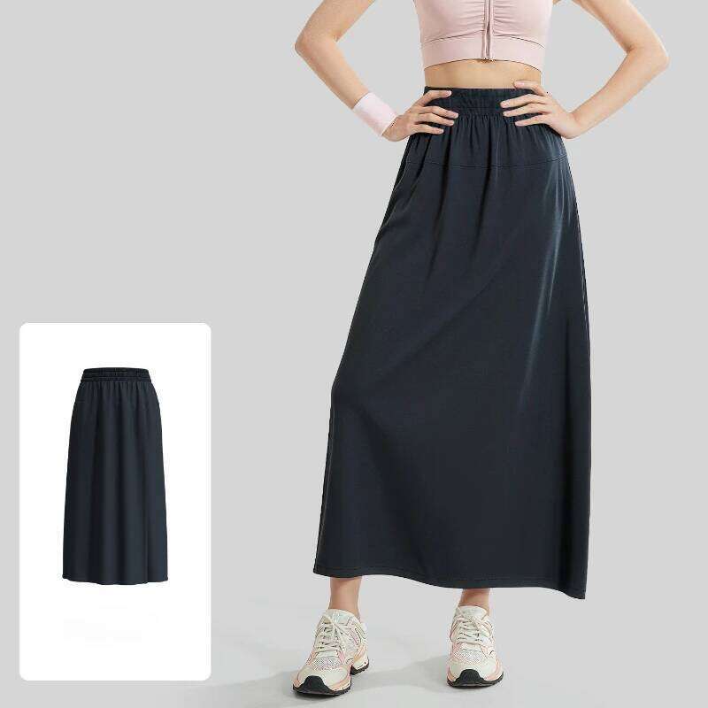 New Solid Color Loose Skirt Women's Casual All-match Split Sports Yamamoto Culottes Fashion Wide Leg Pants College Style