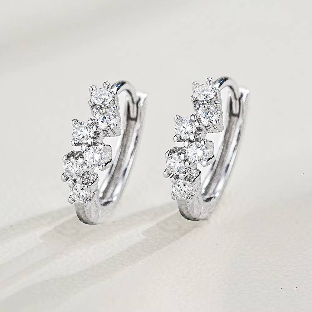 Wholesale Diamond Stud Earrings D Color Moissanite Original 925 Sterling Silver Huggie Hoop Statement Earring for Women