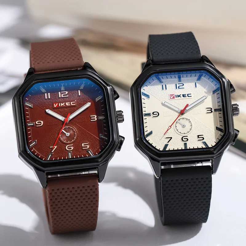 Brand Big Dial Men Watch Dropshipping Square Sports Watch Luxury Silicone Strap Gift Clock Student Wristwatch WholesaleT251027