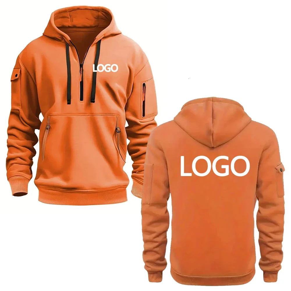 Custom printed hoodies for men and women loosefitting casual sportswear with zips multipocket longsleeve hooded jumpers 251016