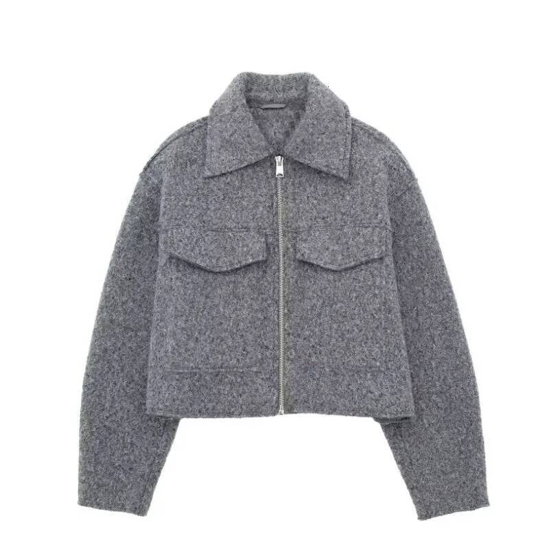 winter jacket women HXAO Women's Winter Tweed Jacket Coat Autumn Suede Demi-season Fleece Jackets for Women Zipper New in Coats 2024 Outerwear