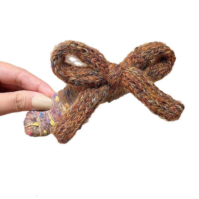 Autumn Winter Bow Women, Large Duckbill Clip for Back of Head, Plush Hair Claw, 2024 New High-end Style