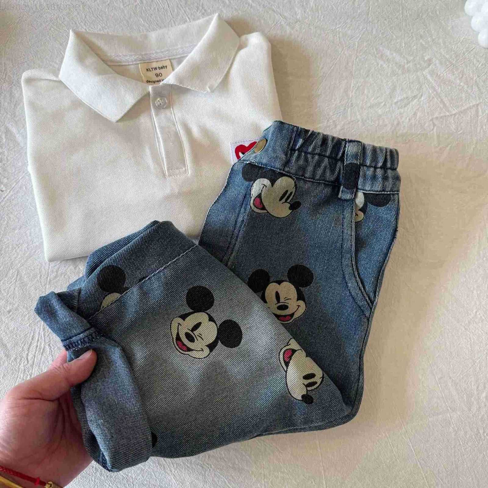 Disney cartoon Mickey Baby Boys Casual Pants Korean Style Autumn Trousers Fall Outfits kids boys pant H251027