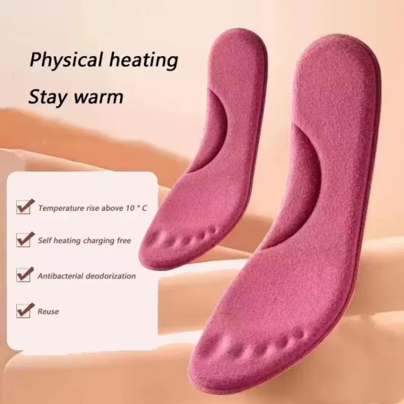 2Pairs Self Heating Insoles Thermostatic Thermal Insole Massage Memory Foam Arch Support Shoe Pad Heated Pads Winter Men Women251020
