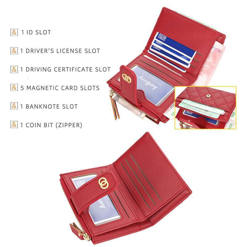 Wallets Small Card Holders Classic Short Top Quality Leather Female Purse Zipper Wallet For Women Carteria