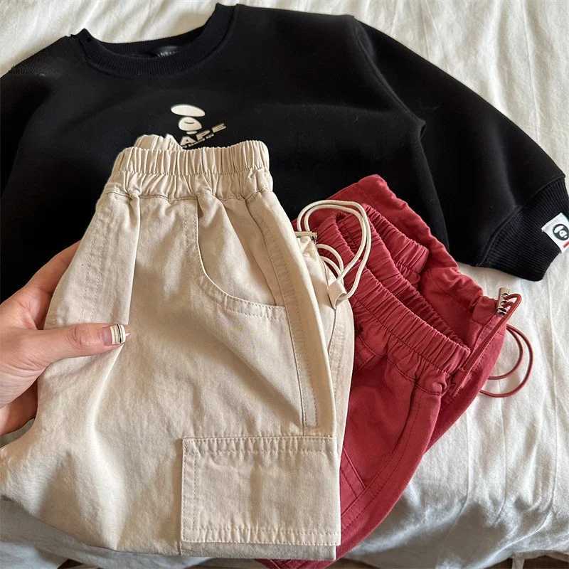 Kids Pants Girdle Overalls Baby Wide Leg Pants Girls Pants Teenage Girls Clothing Cargo Winter Clothes for BoysT251027