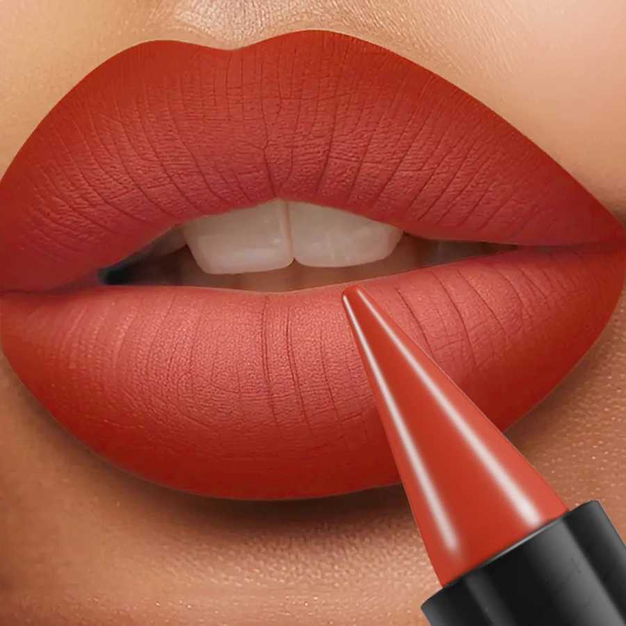 5 Colors Lipstick Waterproof Sexy Red Matte Contour Tint Lipstic Pen Longlasting Lipliner Pen Nonstick Cup Lip Makeup for Wom W251027