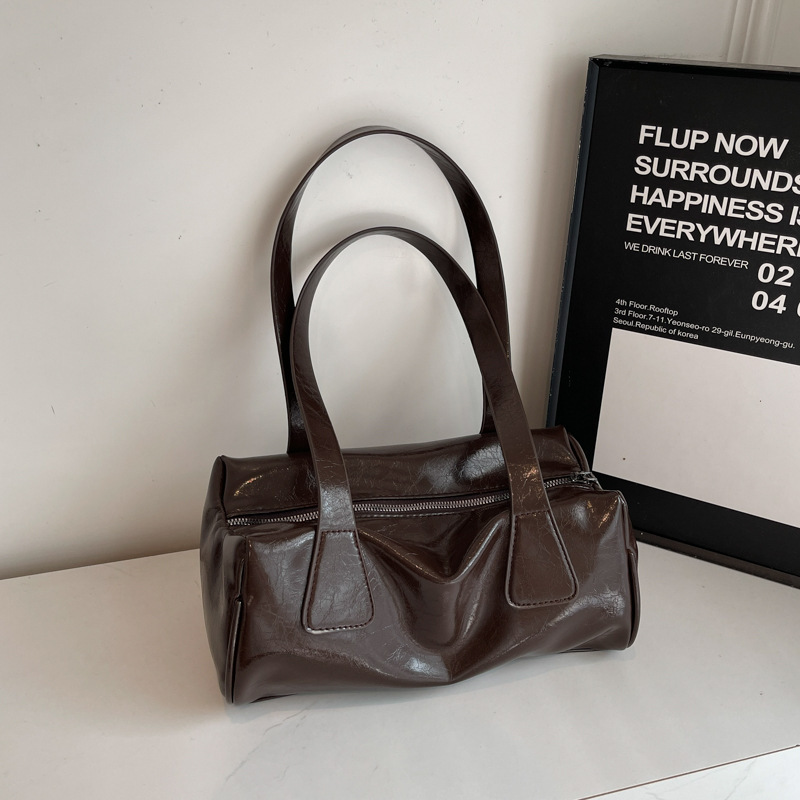 Korean style niche retro texture style underarm long stick bag, winter new elegant casual handbag, trendy and versatile women's shoulder bag, des