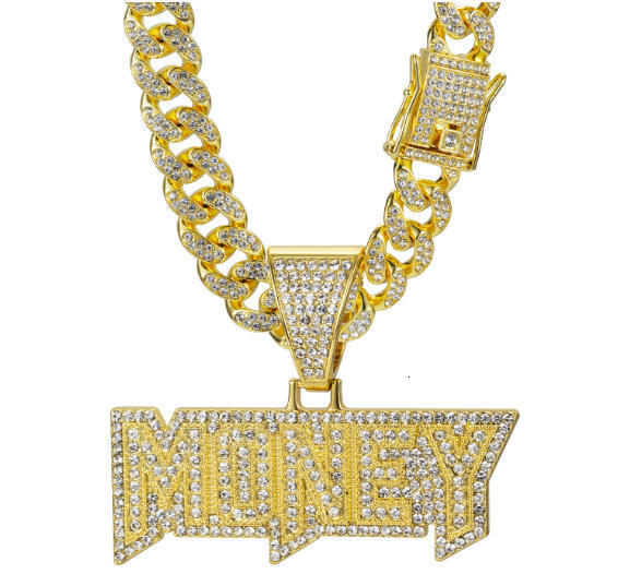 Custom Made Thorn And Birds Baguette Name Letter Pendant Rose Gold Over Sterling Silver Match 18MM Cuban Link Chain Necklace