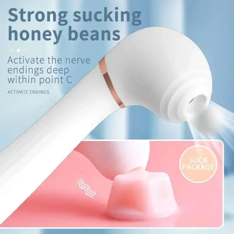 Women's Masturbation Tool Sucking Dildo vibrator Female 10 mode sucking massage stick orgasmic massager Adult sex toy Women LL-2213