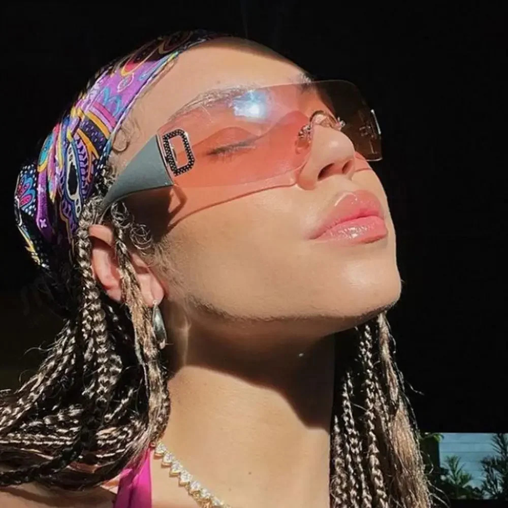 Y2K One Piece Sunglasses Women Punk Sports Sun Glasses Men Goggle Shades UV400 Fashion Letter Eyewear 251023