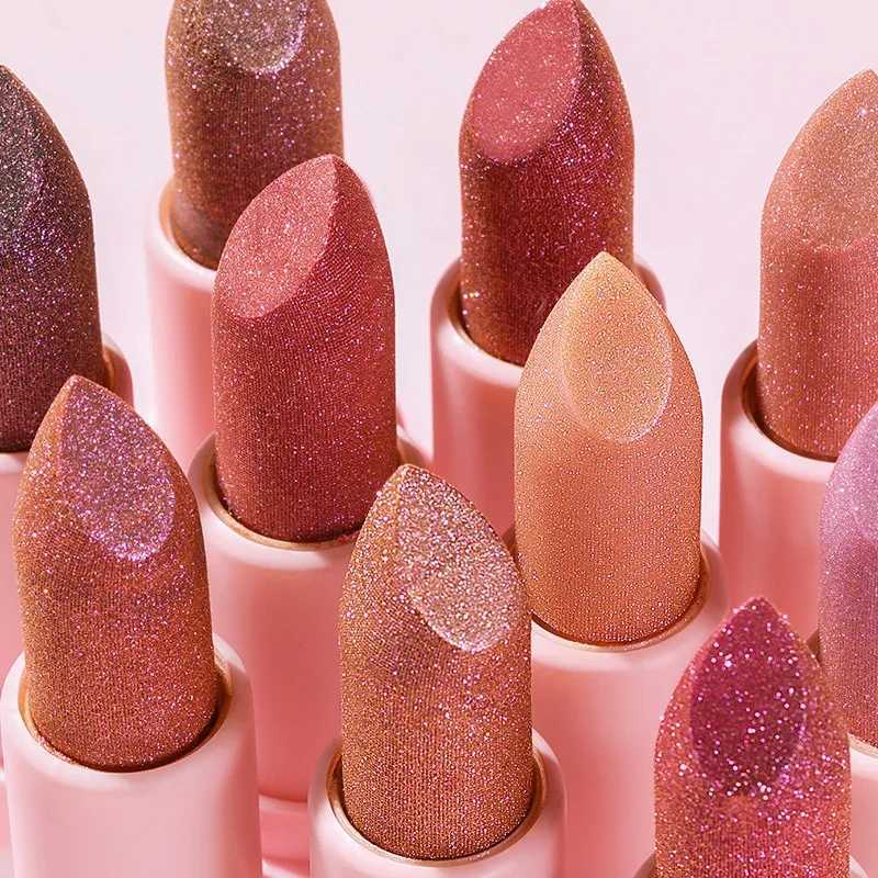 Shiny Pearl Diamond Lipstick 0 Colors Metallic Matte Lip Gloss Long Lasting Waterproof Moisturising Lip Tint Beauty Cosmetic W251027