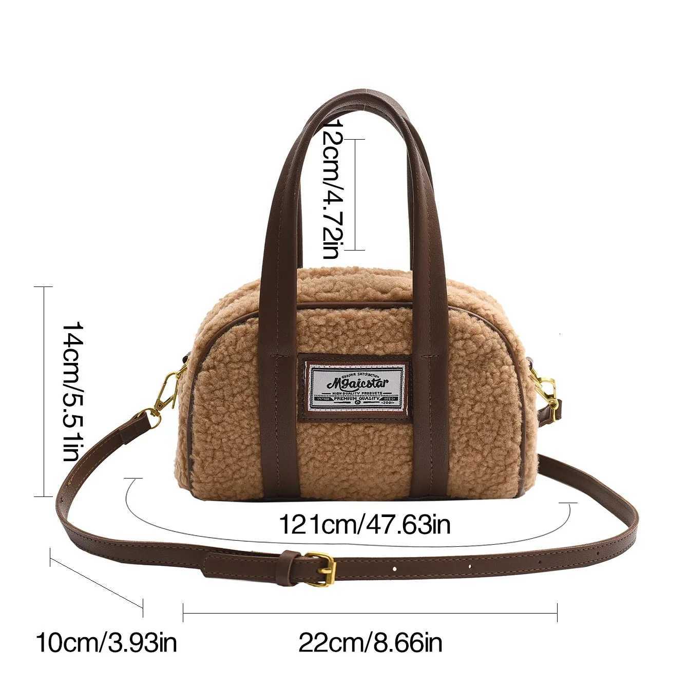 Fashion Green Lamb Wool Handbag Womens Bag 2024 New Small Plush Crossbody Bag Female Winter Clutches Designer Lady Hand Bags Y251027