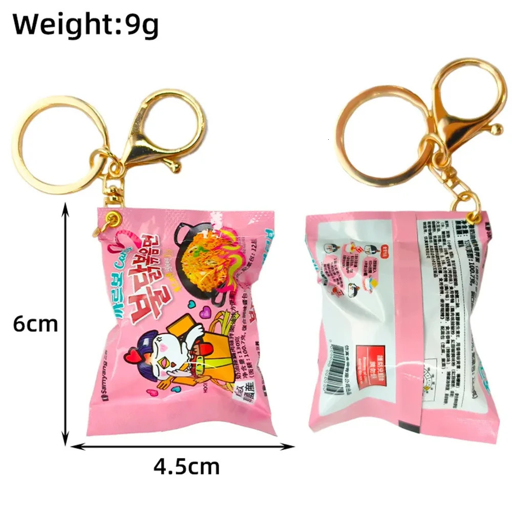 Simulation Instant Noodles Keychain On The Phone Mini Snacks Pendant Bag Pendant Car Key Ring Gifts For The Year 251021