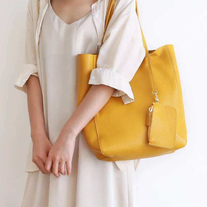 Luxurious Soft Genuine Shoulder Bags Large Capacity Women Tote Bag Brand Designer Leather Lady Casual Handbag