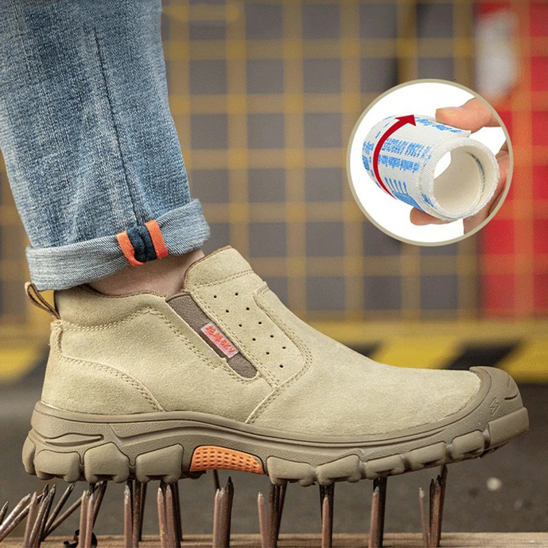 Waterproof Work Boots Safety Composite Toe Shoes Men Antismash Antipuncture Safety Shoes Antiscald Welding Shoes Protective 251023