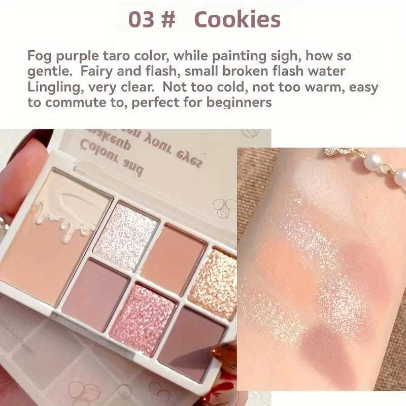 7 Color 2in1 Eyeshadow And Blush Palette Oat Milk Tea Nude Chestnut Matte Shimmer Waterproof LongLasting MakeupXJ251027