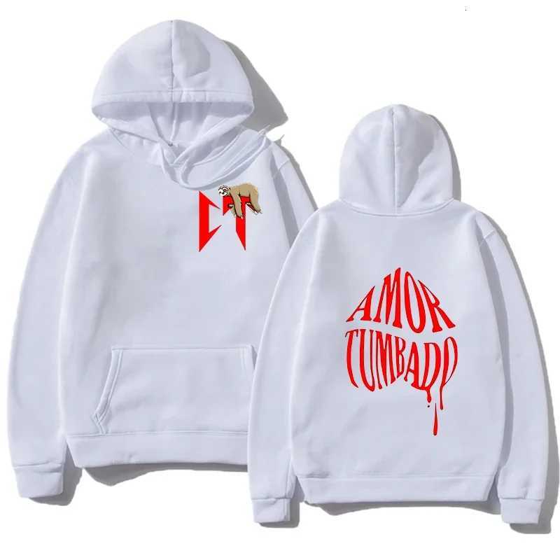 Singer Natanael Cano Amor Tumbado Sloth Graphic Hoodie Men Women High Quality Fashion Sweatshirts Street Trend Hip Hop Pullovers W251027