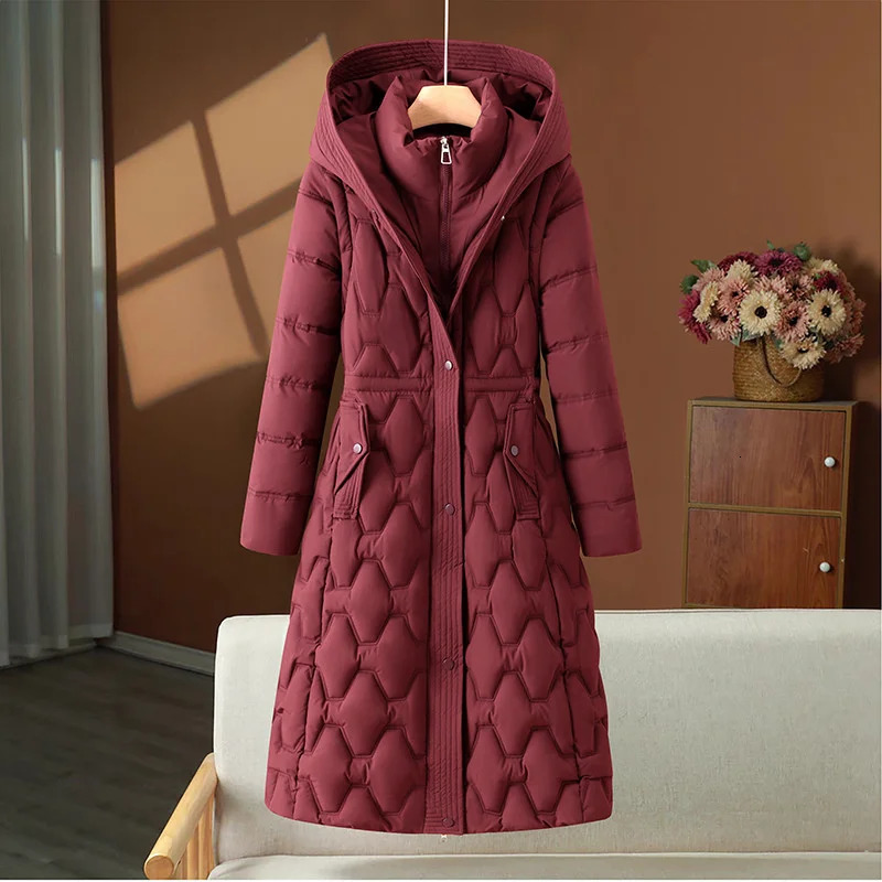 Fashion Winter Long Parkas Womens Down Cottonpadded Jacket Detachablesleeve Coats Thicken Warm Overcoat Hooded Outerwear 251027