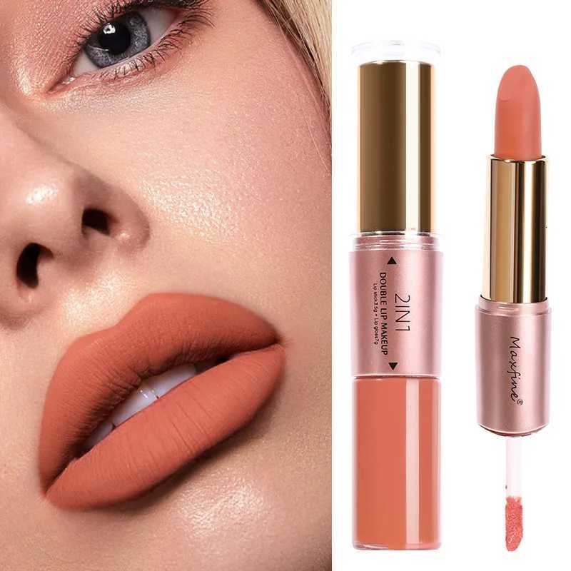 2 In Matte Liquid Lipstick Long Lasting Color Moisturizing Waterproof Non Stick Cup W251027