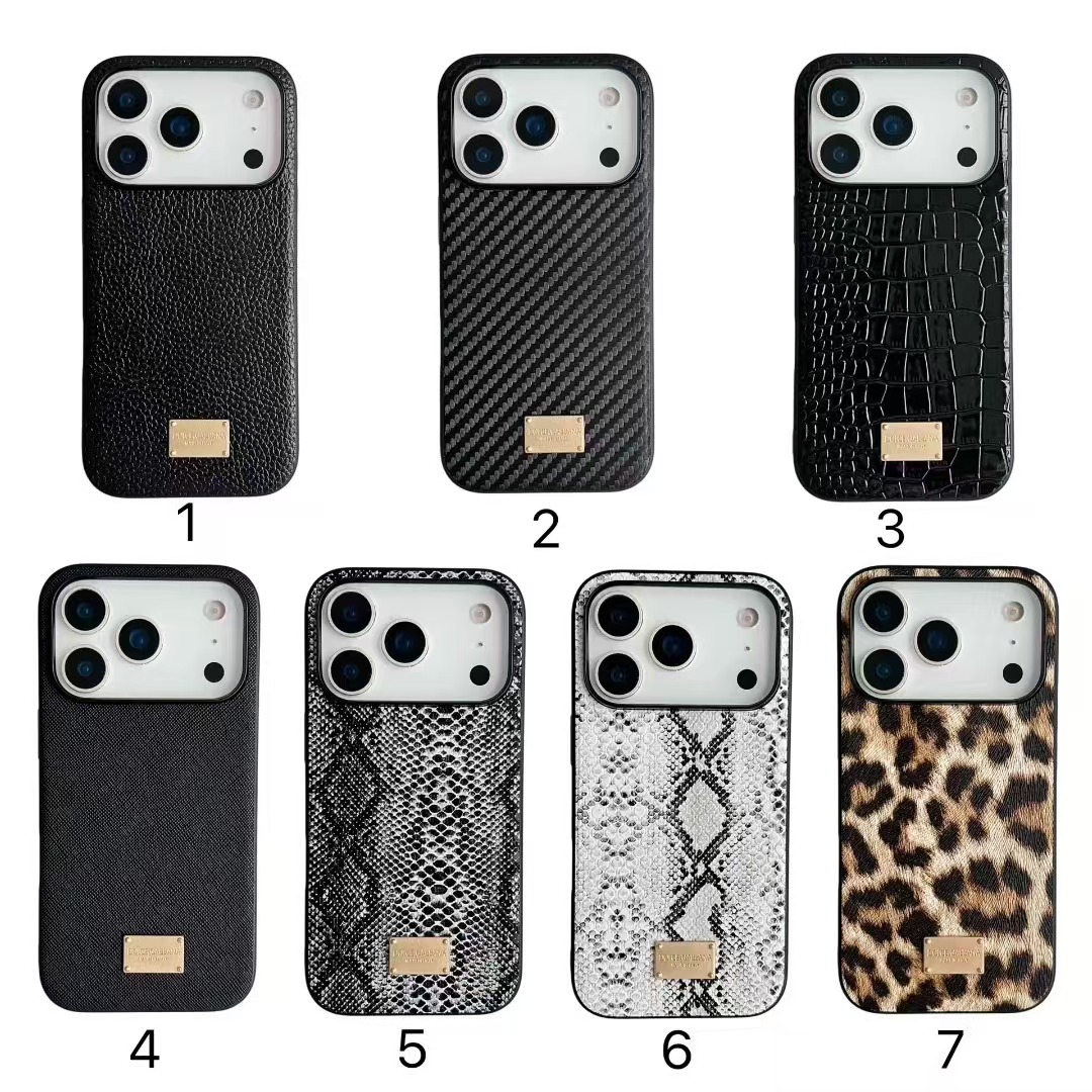 DG Luxury Fashion case for iPhone17/air/17pro/17pro max/16/15Plus/14/13 pro max/12 Leather back cover case for iPhone