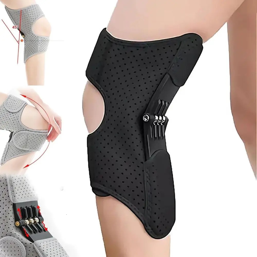 with Powerful Rebound Springs Knee Assistive Device Breathable Adjustable Knee Protection Booster NonSlip Brace Joint Support 251023