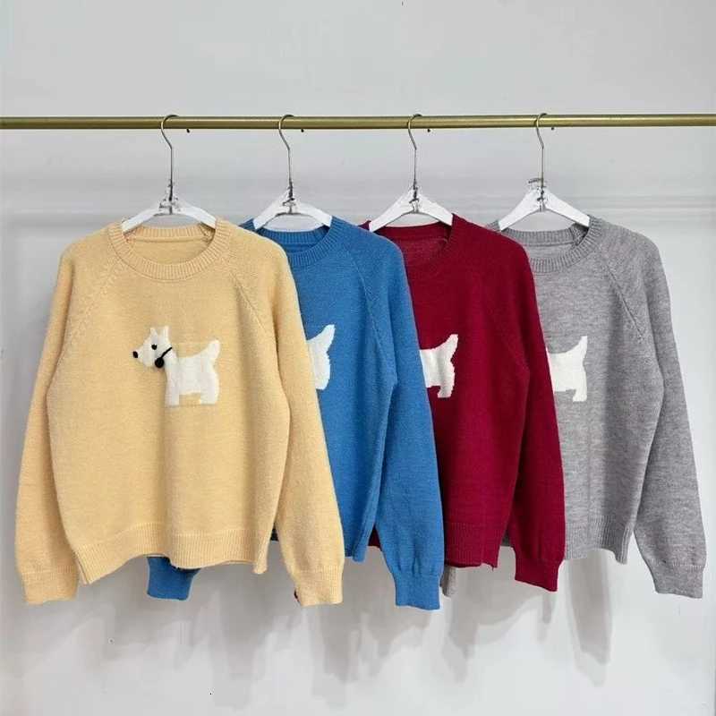 New Autumn and Winter Round Neck Longsleeved Puppy Sweater Womens Fashion Casual Pullover Knitted Sweater TopT251027