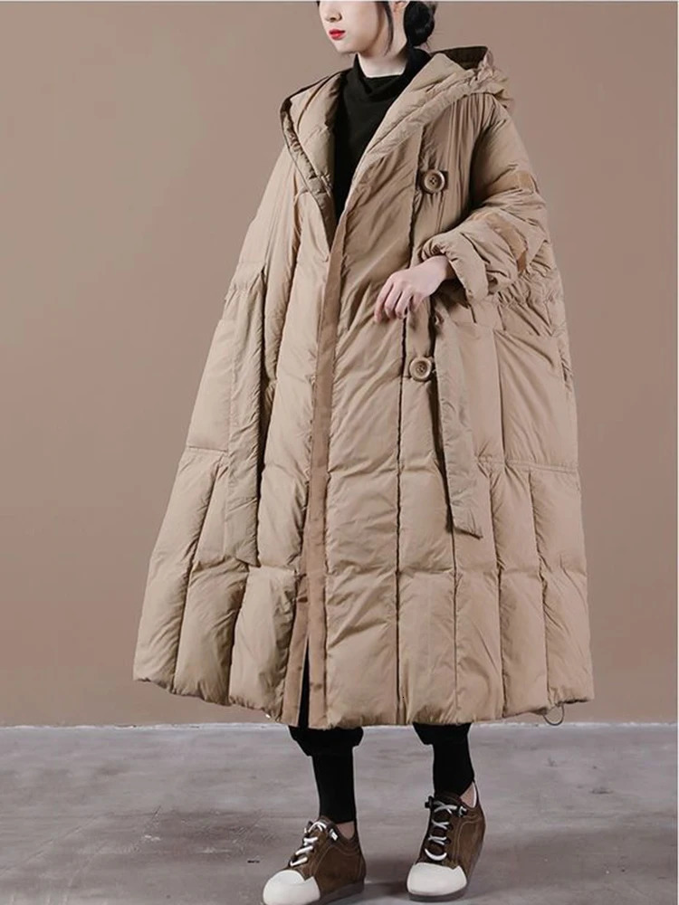 Winter Womens Down Parka Oversized Sonw Coat Ultra Light Warm Long Female Puffer Jacket Windproof Outwear 251027