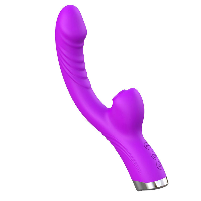 Vibrators Vibrator For Women 2 In 1 Licking Machine Clitoris Stimulator GSpot Powerful Vibro Dildo Wand Female Clit Sucker Adult Sex Toys 231018