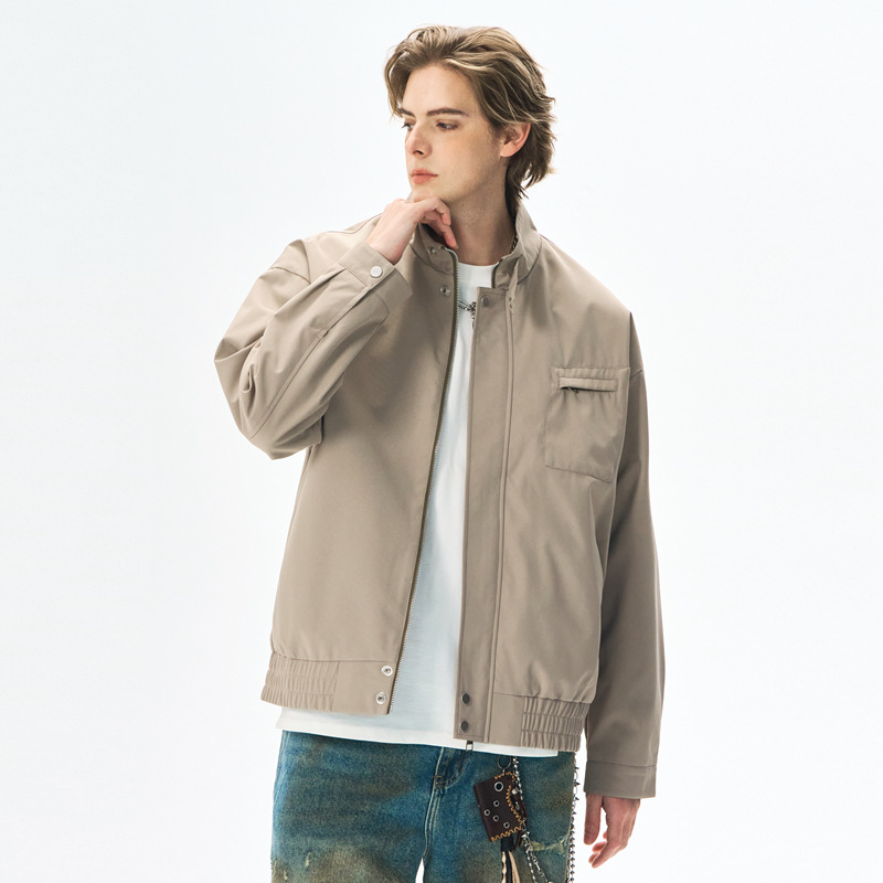 Men's Jacket for Cross-border European & American Markets - Spring & Autumn Versatile Casual Sports Outdoor Windproof Trendy Couple Style Outerwe