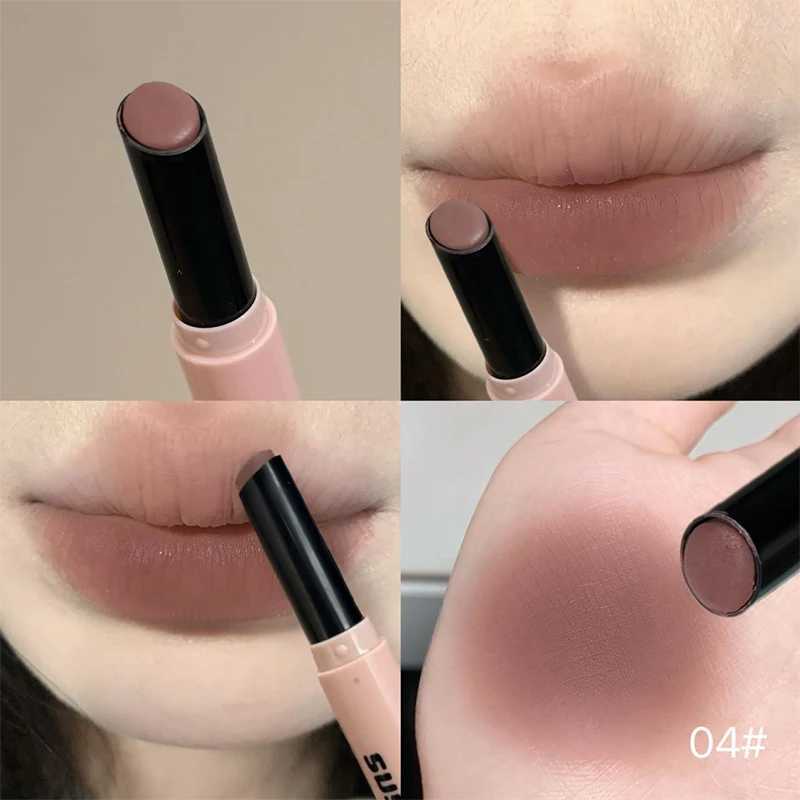 Smoky Grey Violet Lipstick Matte Velvet Finish Smooth Application Lip Mousse Waterproof Mirror Glossy Lip Tint Not Fading Makeup W251027