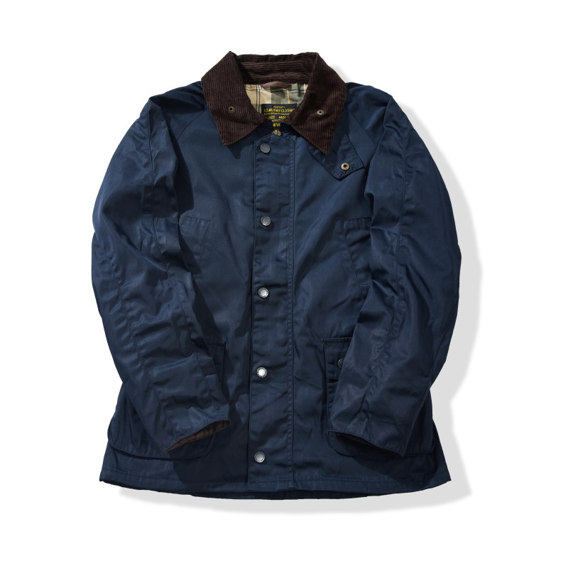 OKONKWO Zhang Songwen Same Style Hunting Wax Jacket MidLength Trench Coat BEAUFORT WaistCinching Version w250825