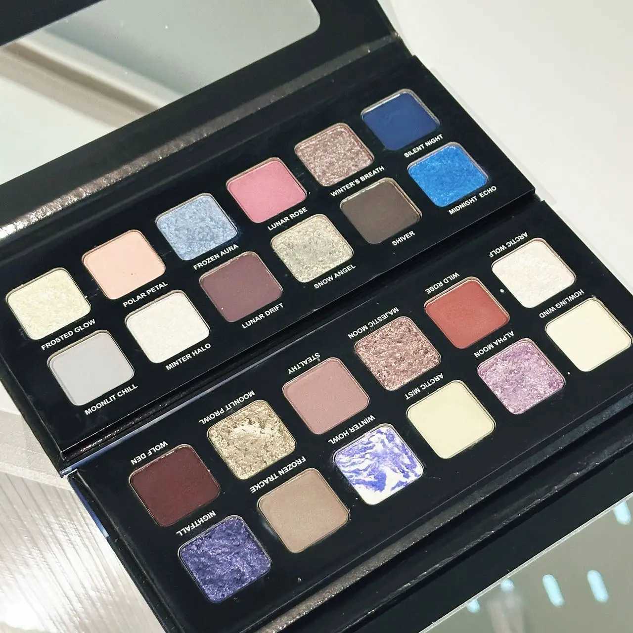 12 Colors Pearlescent Sparkling Eyeshadow Palette Waterproof Matte Smoky Wine Red Eye Shadow Polarized Blue Eyes Makeup PaletteXJ251027