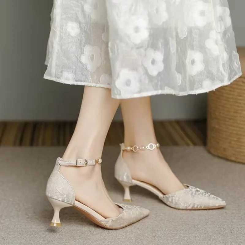 New Pointed Toe Wedding Bride High Heels Shoes Female Party Mules Elegant Women Pumps Designer Shoes Sexy Dress ShoesXJ251027