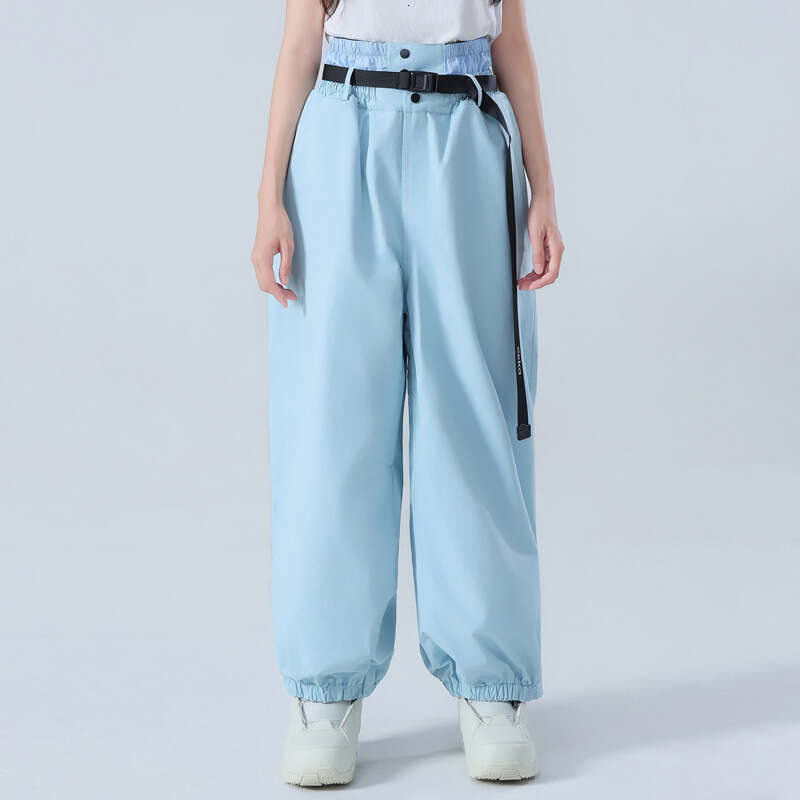 Ski Pants For Women And Men, Snowboard Waterproof Thickened Fully Glued Professional Snow Suit Set 3L Bottom Winter