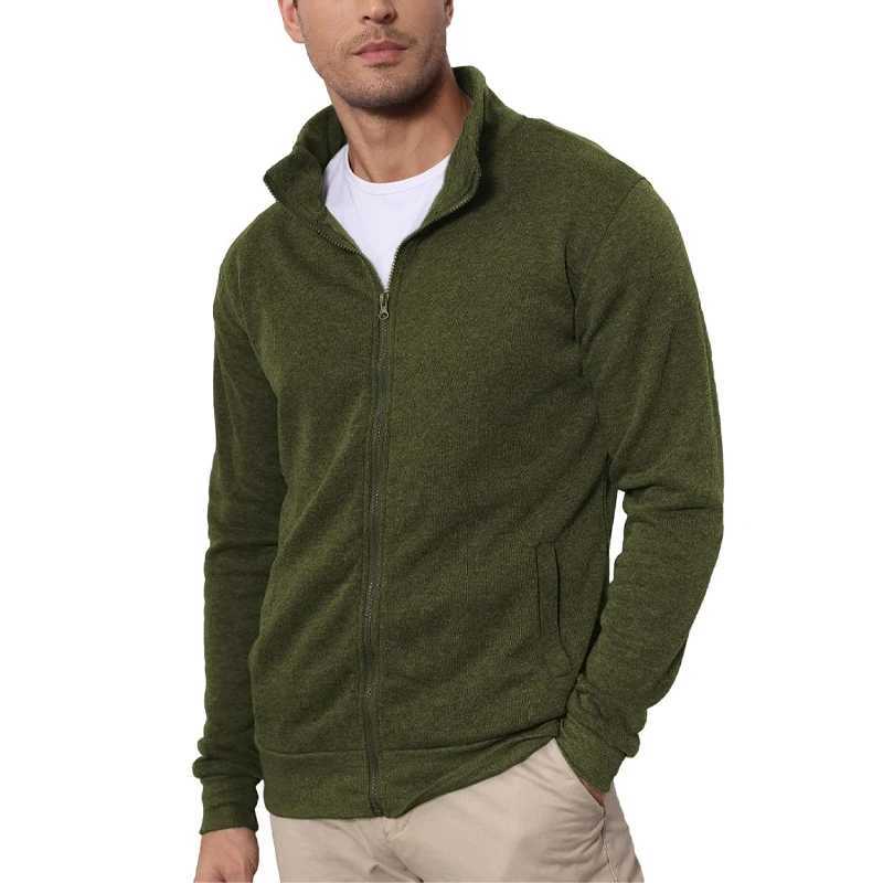 Mens Long Sleeve Zipper Sweatshirts Solid Color Jacket Casual Baseball Jacket Outdoor Sport Streetwear Oversize Coats Man W251027