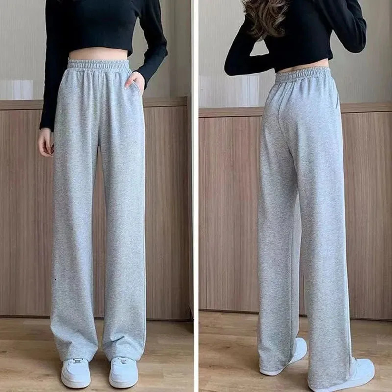 Xpqbb Black Gray Sweatpants for Women Summer Basic Baggy Sports Pants Female Casual Allmatch Joggers Straight Pants 251027