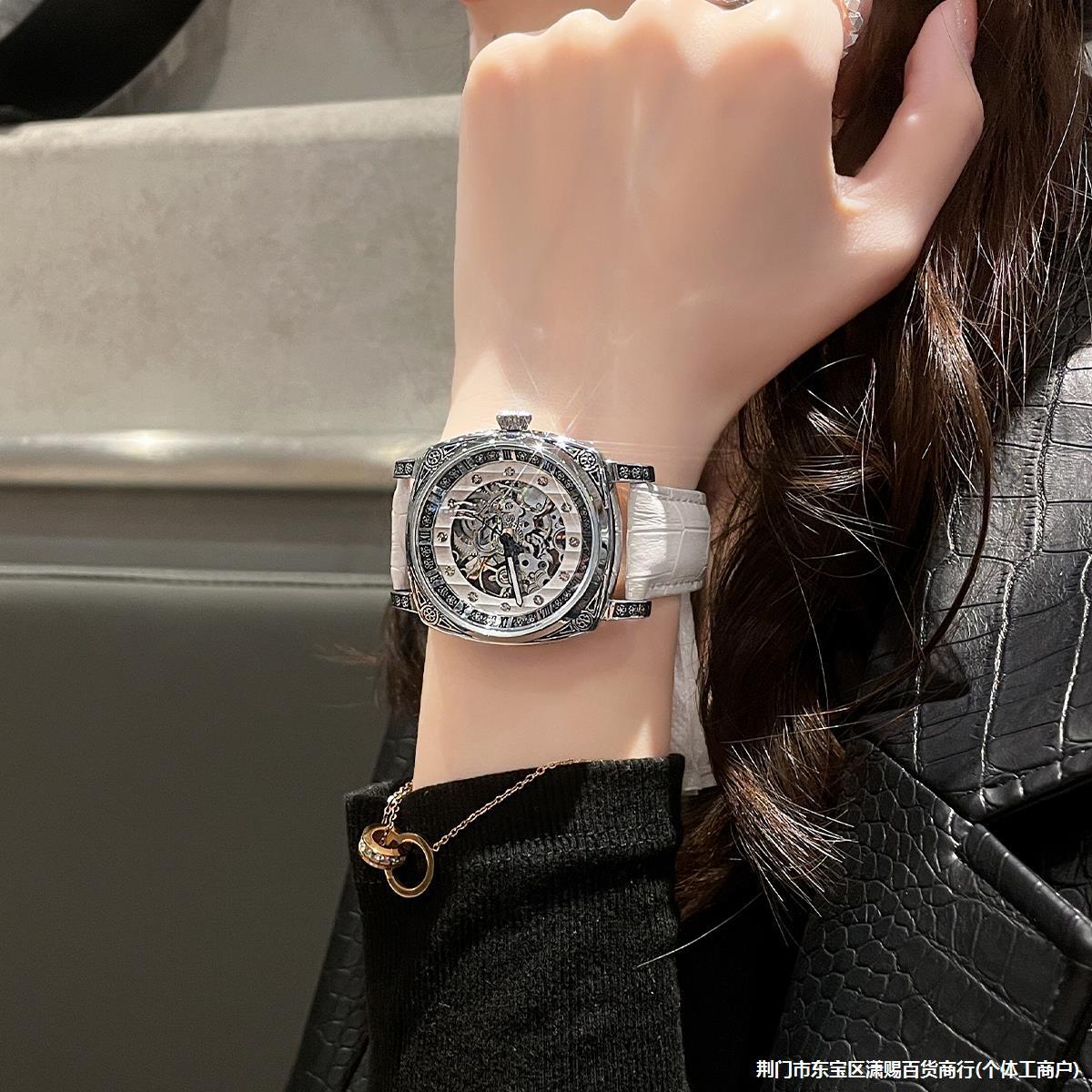 Designer Watch 2025 New Hollow Luxury Mechanical Women's Watch, Niche Light Luxury Elegant Women's Watch