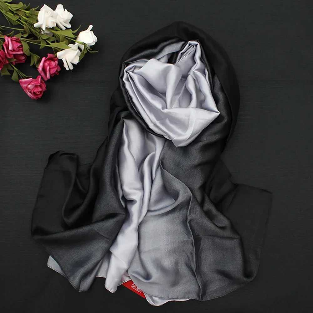 190110cm Wen Chiffon Scarf Gradient Color Protection Spring Summer Mticolor Printed Shawl Poncho Beach luxury ladies retroW251027